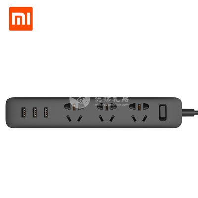小米插线板三口USB插座usb多功能插排多孔接线板